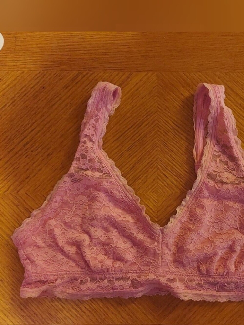 Pink Floral Lace Bralette